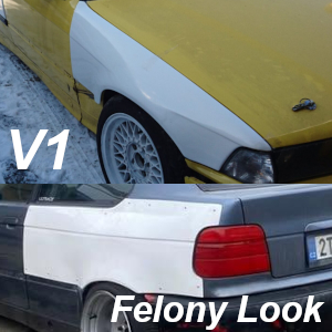 BMW E36 Compact V1 / Felony Look Overfenders Set