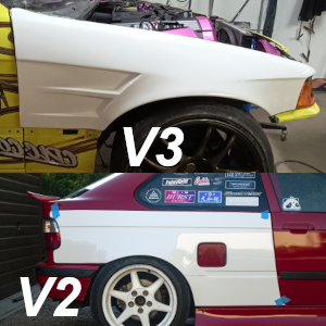BMW E36 Compact Overfenders Set: Front V3 +60mm With Vent / Rear V2 +50mm