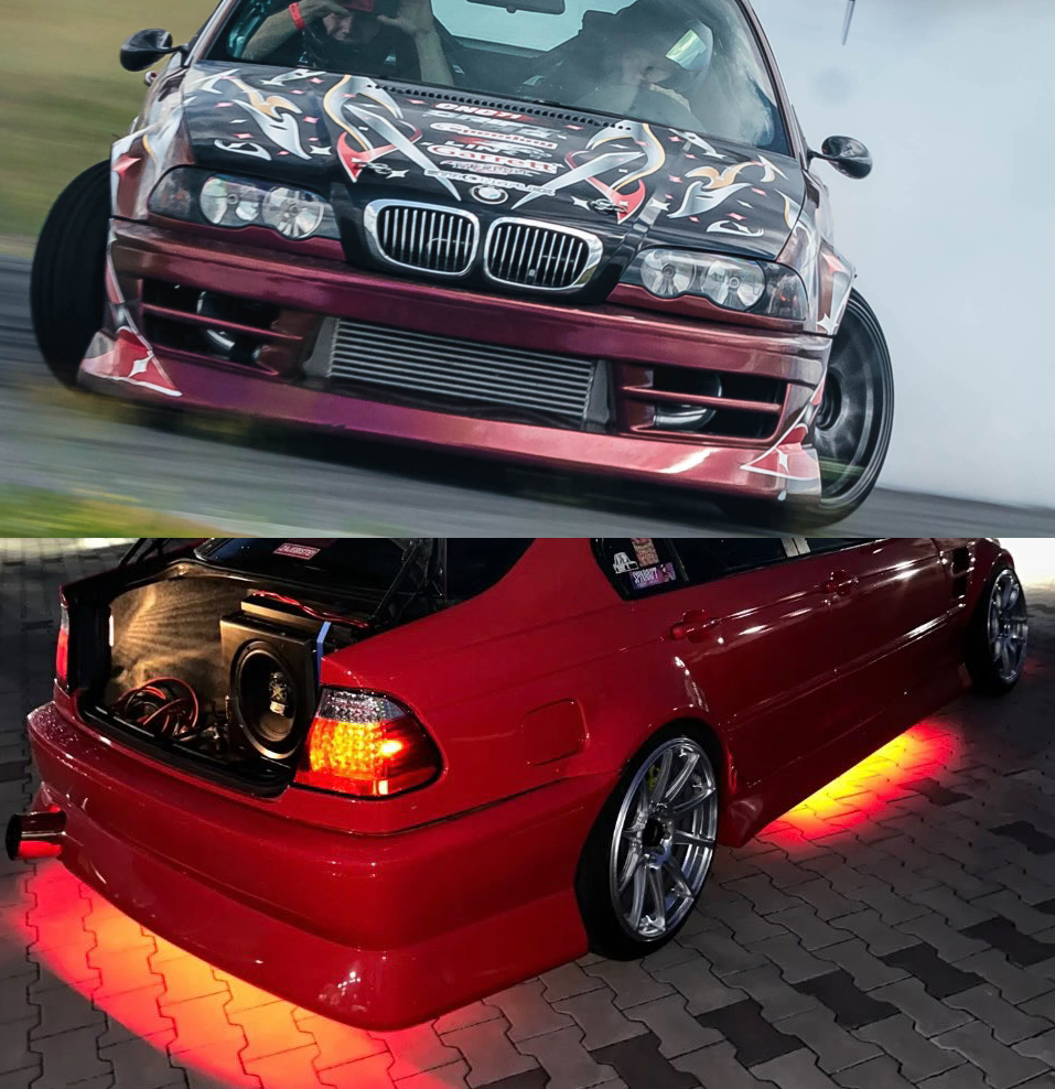 BMW E46 CUTESports E46 V1 Front + Rear Bumper